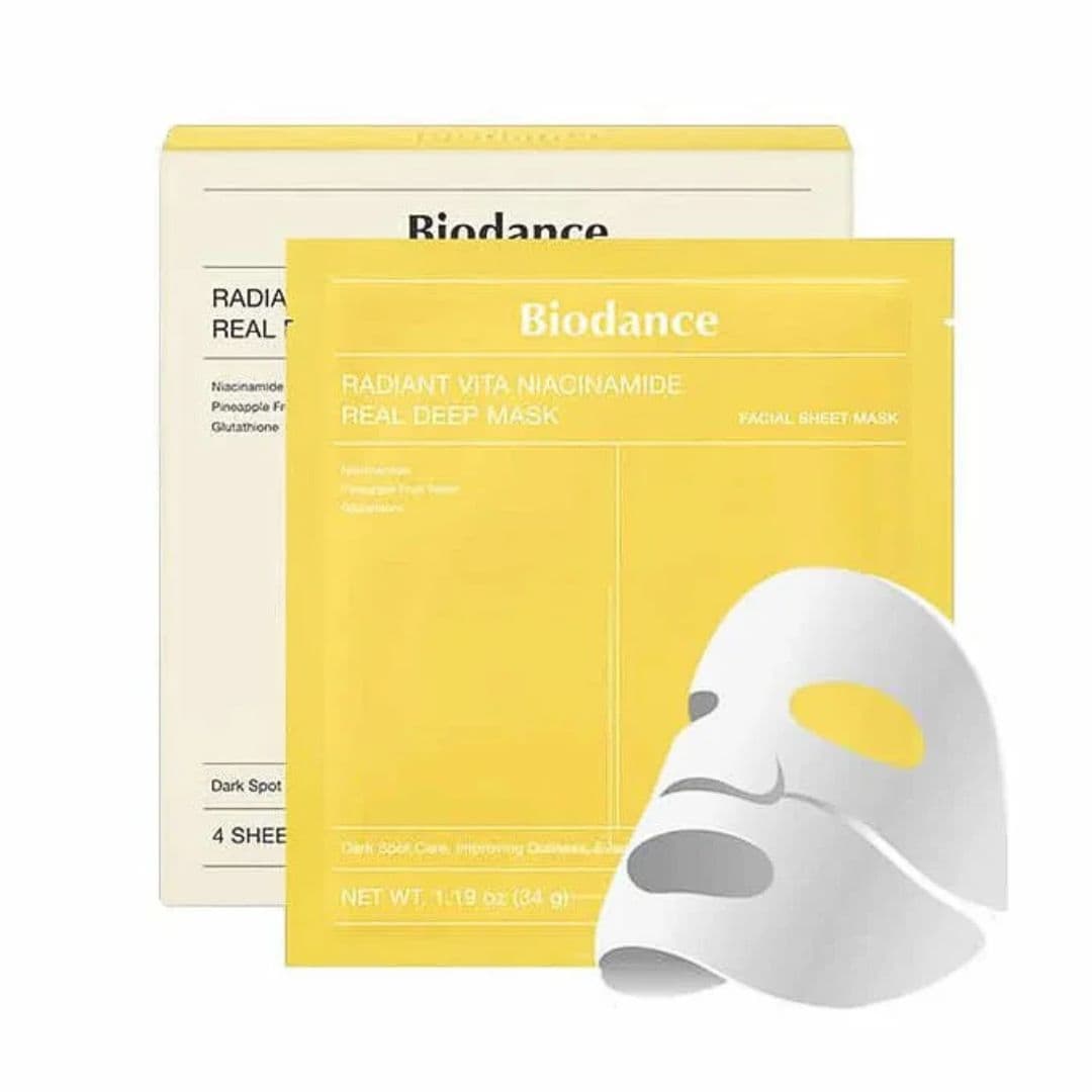 (4 PEZZI) Biodance Radiant Vita Niacinamide Real Deep Mask