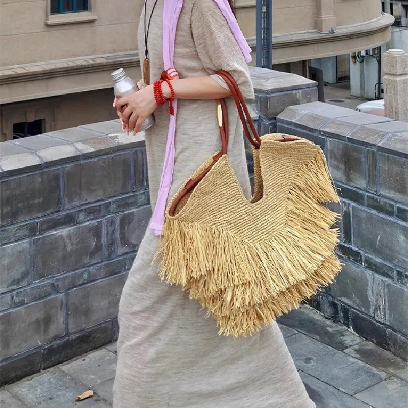 Borsa Tote Intrecciata Paglia Donna - Designer Luxury Beach Bag