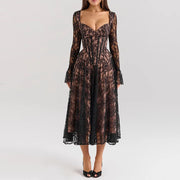 Abito Eleonora  Midi con Bustino a Corsetto e Pizzo