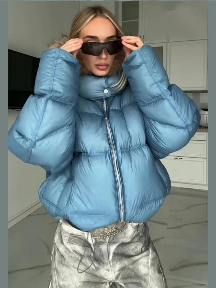 Piumino Oversize Imbottito con Cappuccio Regolabile - Comfort Invernale