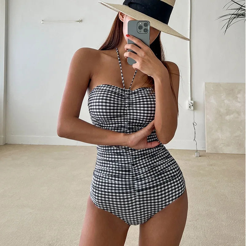 Costume intero a quadri Charme estivo