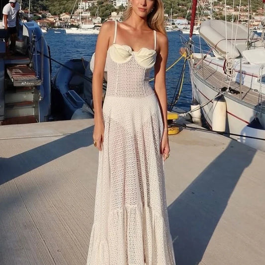 Abito lungo Crochet 