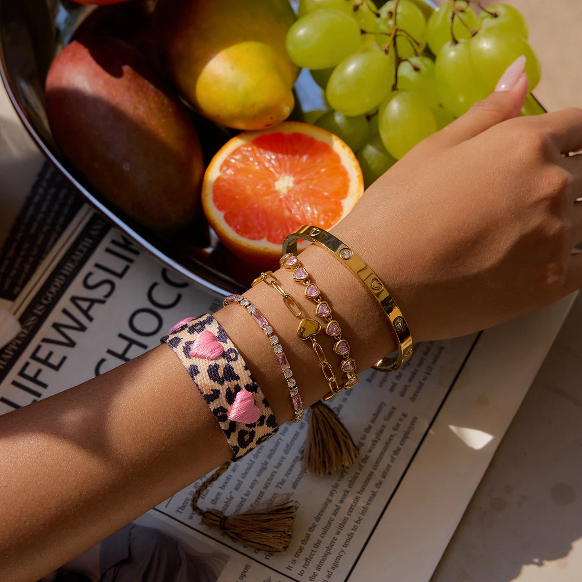 Bracciali Nappe rosè