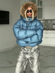 Piumino Oversize Imbottito con Cappuccio Regolabile - Comfort Invernale