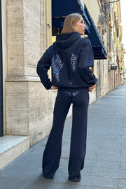 Tuta Angel - Completo Due Pezzi con Ali d'Angelo in Paillettes