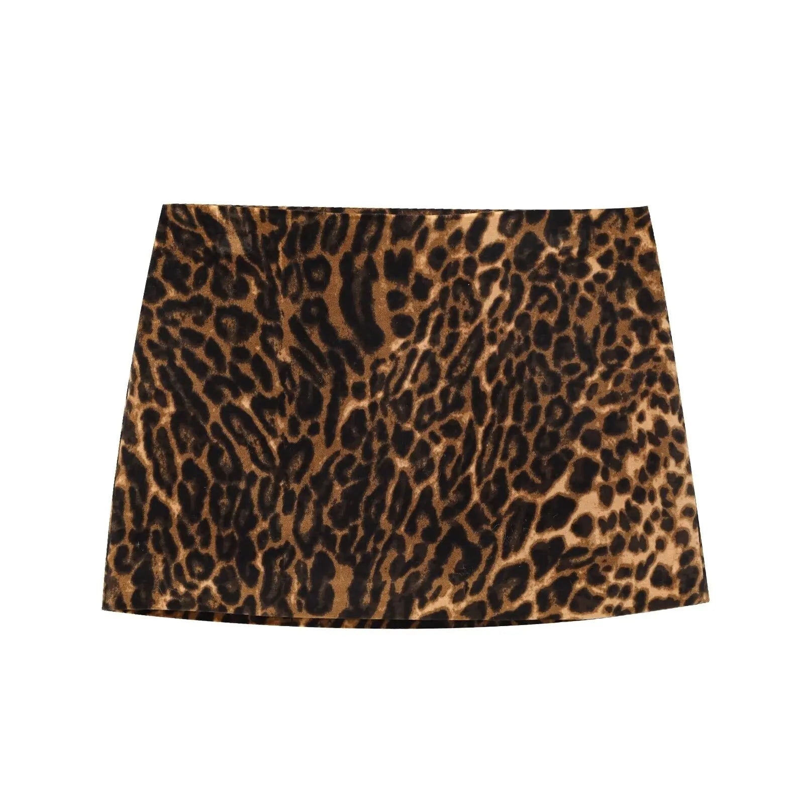 Minigonna leopardata con elastico e tessuto stretch per Wild Chic