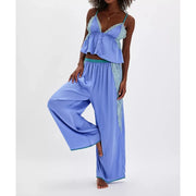 Set Loungewear in Raso con Pizzo