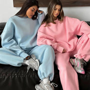 Completo Due Pezzi Felpa e Pantaloni Wide Leg - Set Donna Casual