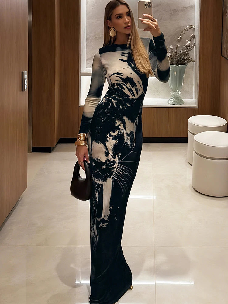 Vestito Pantera Notturna Gown