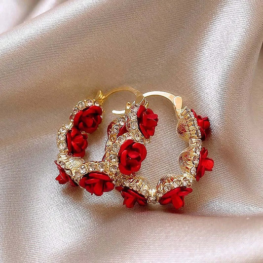 Orecchini Red Rose