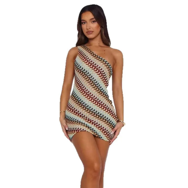 Vestito Bustier a Righe Color Block – Mini Dress Senza Maniche Primavera Estate 2026