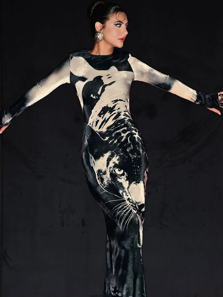 Vestito Pantera Notturna Gown