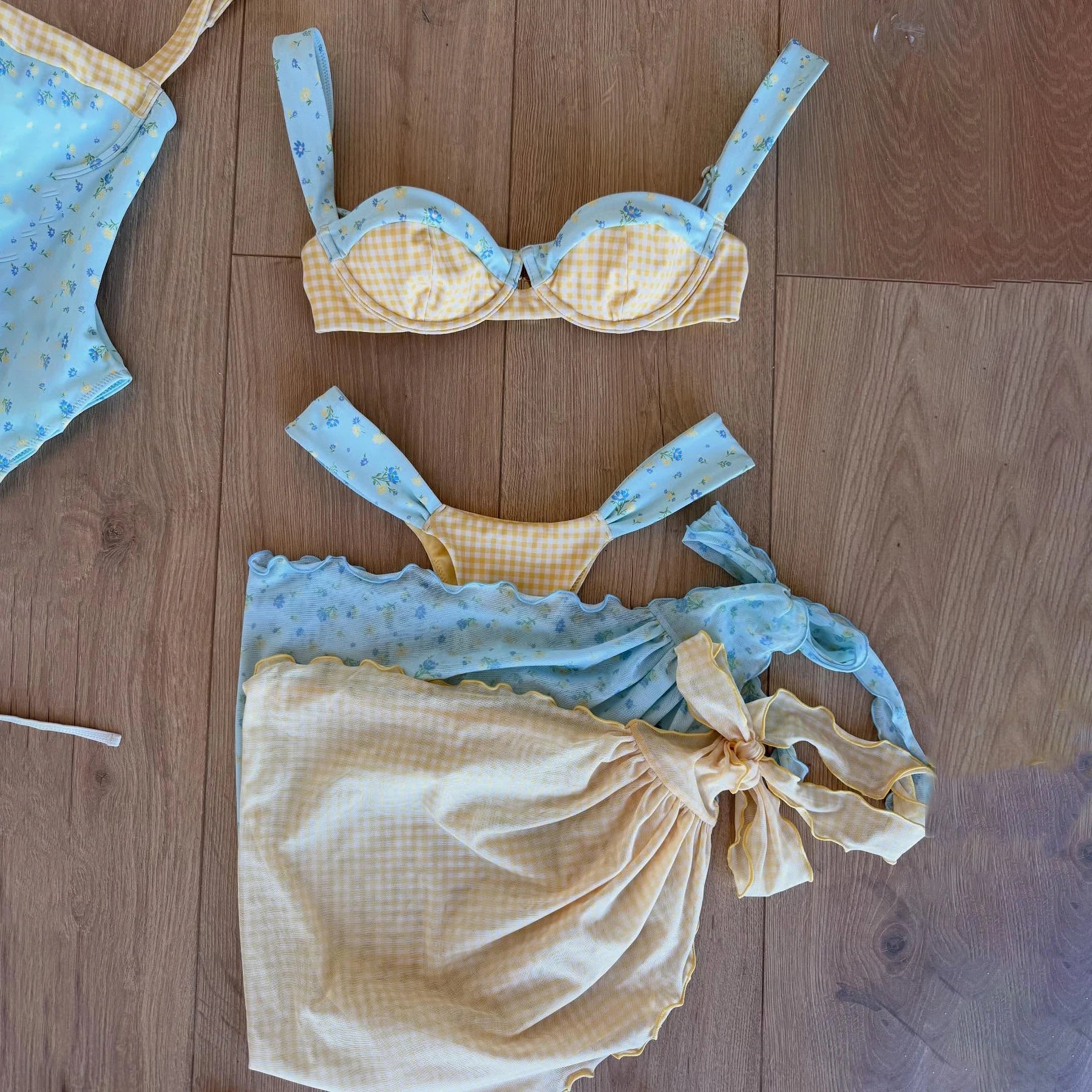 Bikini Floreale 2026 Push Up Bandeau - Costume Mare Sexy