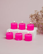 Set di 6 Candele Votive Profumate alla Rosa-02
