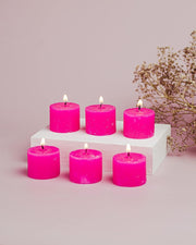 Set di 6 Candele Votive Profumate alla Rosa-02